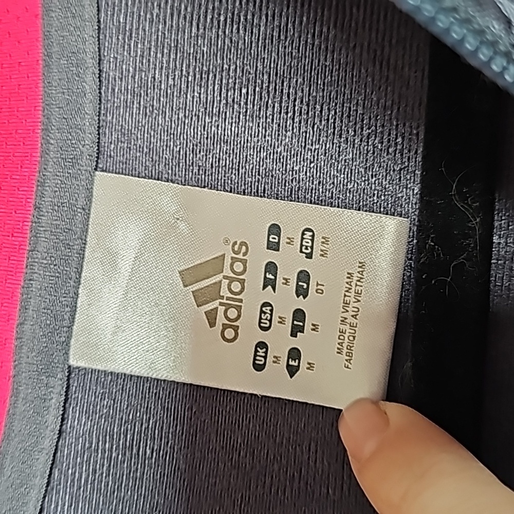 Adidas M grey/pink tracksuit style jacket - Picture 3 of 11